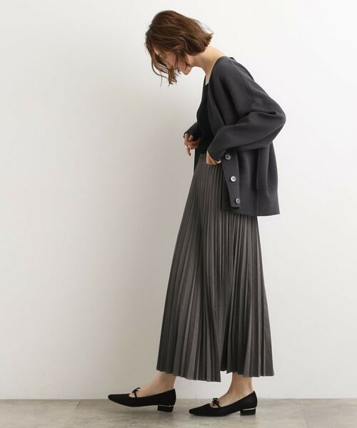 grove / グローブ ロング・マキシ丈スカート | 【石川梨華さん着用】すっきり見えて、やさしく揺れる。大人のスエードライクプリーツスカート | 詳細27