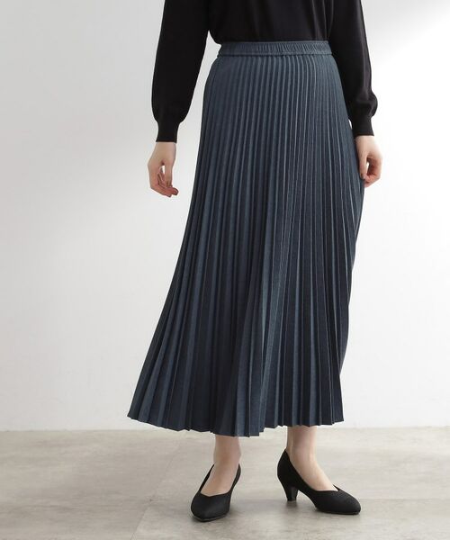 grove / グローブ ロング・マキシ丈スカート | 【石川梨華さん着用】すっきり見えて、やさしく揺れる。大人のスエードライクプリーツスカート | 詳細5