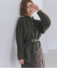 grove / グローブ シャツ・ブラウス | 【カセット服/選べる着丈】洗濯機で洗えるオーバーシャツ
