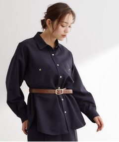 grove / グローブ シャツ・ブラウス | 【カセット服/選べる着丈】洗濯機で洗えるオーバーシャツ