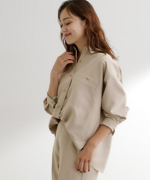grove / グローブ シャツ・ブラウス | 【カセット服/選べる着丈】洗濯機で洗えるオーバーシャツ | 詳細10