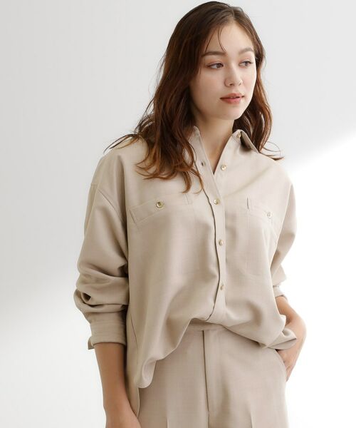 grove / グローブ シャツ・ブラウス | 【カセット服/選べる着丈】洗濯機で洗えるオーバーシャツ | 詳細12