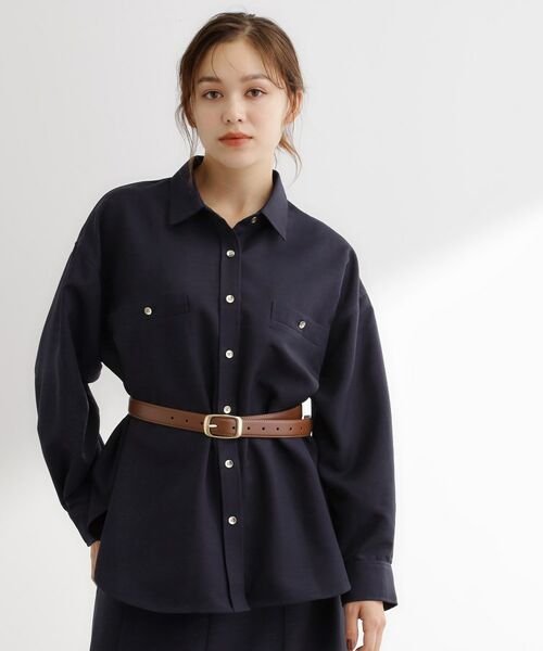 grove / グローブ シャツ・ブラウス | 【カセット服/選べる着丈】洗濯機で洗えるオーバーシャツ | 詳細14
