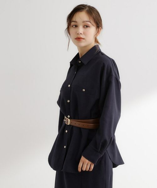 grove / グローブ シャツ・ブラウス | 【カセット服/選べる着丈】洗濯機で洗えるオーバーシャツ | 詳細15