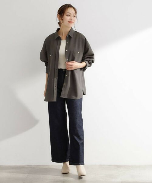 grove / グローブ シャツ・ブラウス | 【カセット服/選べる着丈】洗濯機で洗えるオーバーシャツ | 詳細5