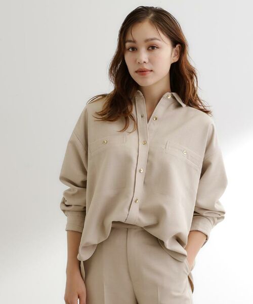 grove / グローブ シャツ・ブラウス | 【カセット服/選べる着丈】洗濯機で洗えるオーバーシャツ | 詳細9