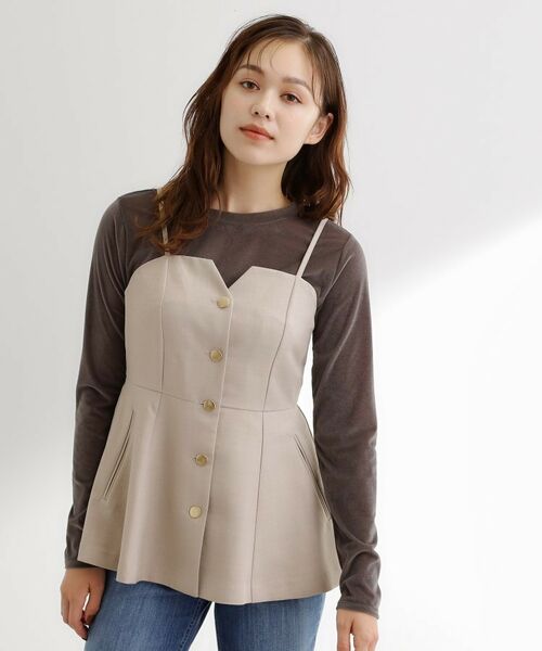 grove/グローブ 【カセット服】主役級キャミビスチェ ベージュ(051) 05(3L) grove/グローブ 【カセット服】主役級キャミビスチェ ベージュ(051) 05(3L)
