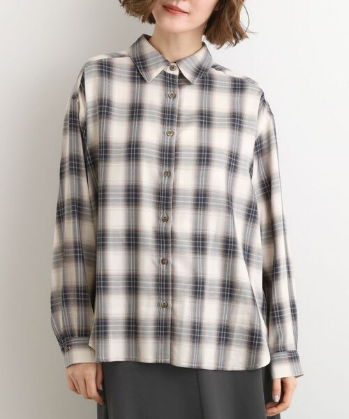 grove / グローブ シャツ・ブラウス | 今の季節にちょうどいい　オンブレーチェックシャツ | 詳細11