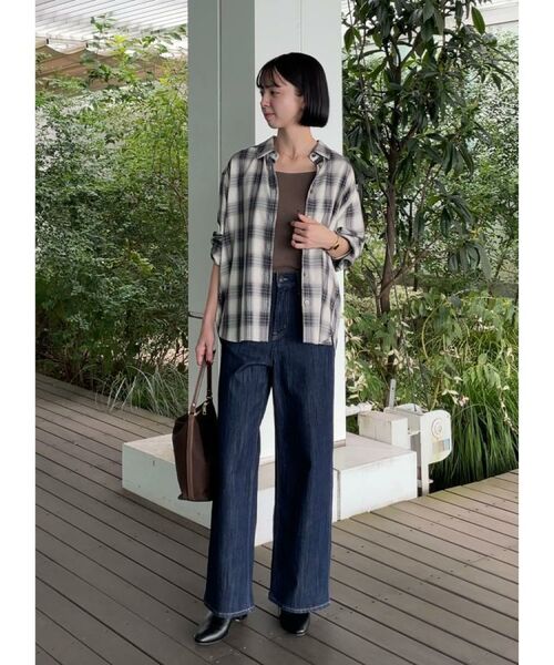 grove / グローブ シャツ・ブラウス | 今の季節にちょうどいい　オンブレーチェックシャツ | 詳細5