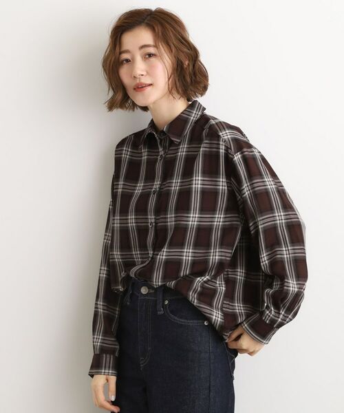 grove / グローブ シャツ・ブラウス | 今の季節にちょうどいい　オンブレーチェックシャツ | 詳細7
