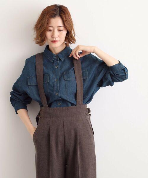 grove / グローブ シャツ・ブラウス | 【選べる着丈】オーバーサイズデニムシャツ | 詳細1