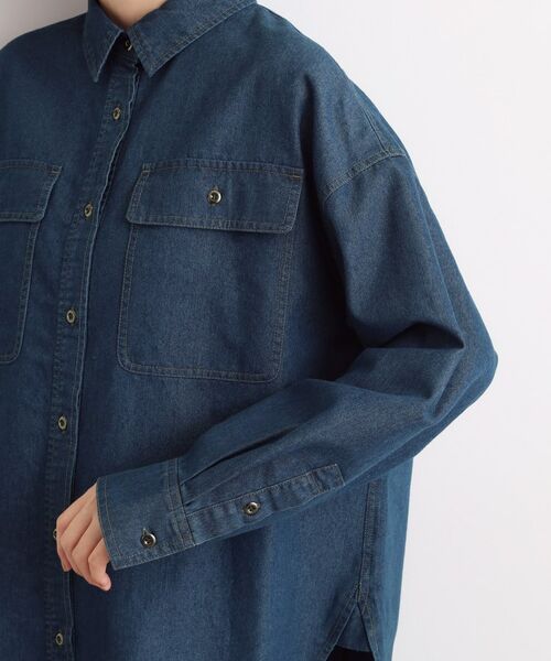 grove / グローブ シャツ・ブラウス | 【選べる着丈】オーバーサイズデニムシャツ | 詳細13