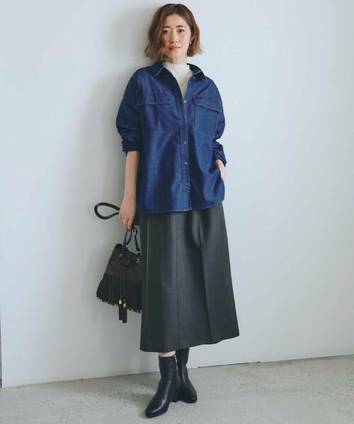 grove / グローブ シャツ・ブラウス | 【選べる着丈】オーバーサイズデニムシャツ | 詳細16