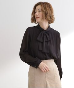 grove / グローブ シャツ・ブラウス | シアーストライプボウタイブラウス