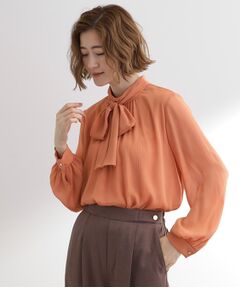 grove / グローブ シャツ・ブラウス | シアーストライプボウタイブラウス