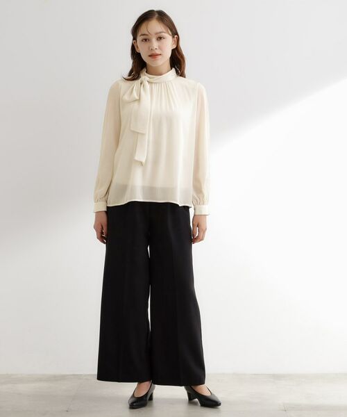 grove / グローブ シャツ・ブラウス | シアーストライプボウタイブラウス | 詳細11