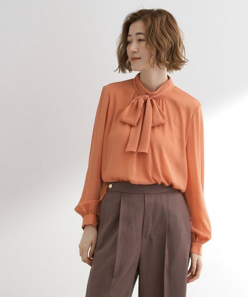 grove / グローブ シャツ・ブラウス | シアーストライプボウタイブラウス | 詳細6