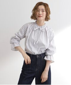 grove / グローブ シャツ・ブラウス | 【石川梨華さん着用】フリルカラーリボンブラウス