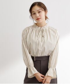 grove / グローブ シャツ・ブラウス | 【石川梨華さん着用】フリルカラーリボンブラウス