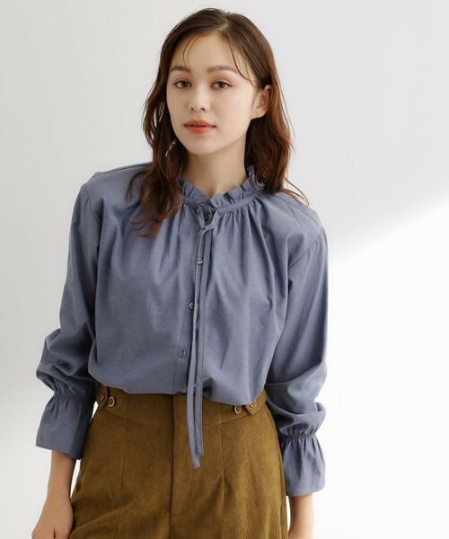 grove / グローブ シャツ・ブラウス | 【石川梨華さん着用】フリルカラーリボンブラウス | 詳細12
