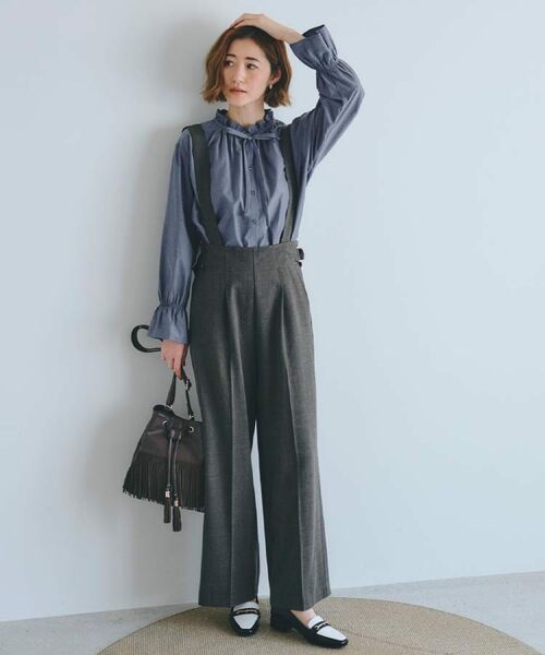 grove / グローブ シャツ・ブラウス | 【石川梨華さん着用】フリルカラーリボンブラウス | 詳細14