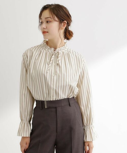 grove / グローブ シャツ・ブラウス | 【石川梨華さん着用】フリルカラーリボンブラウス | 詳細18