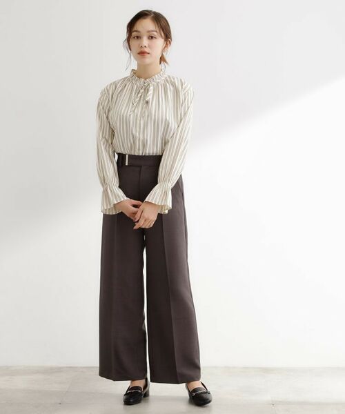 grove / グローブ シャツ・ブラウス | 【石川梨華さん着用】フリルカラーリボンブラウス | 詳細20