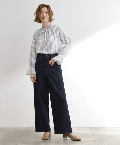 grove / グローブ シャツ・ブラウス | 【石川梨華さん着用】フリルカラーリボンブラウス | 詳細3