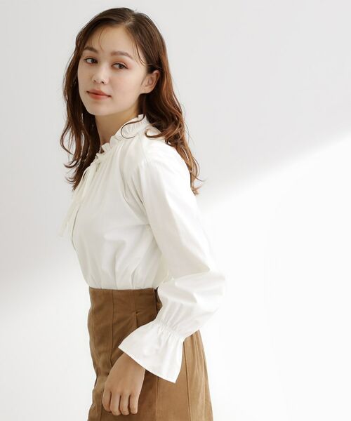 grove / グローブ シャツ・ブラウス | 【石川梨華さん着用】フリルカラーリボンブラウス | 詳細8