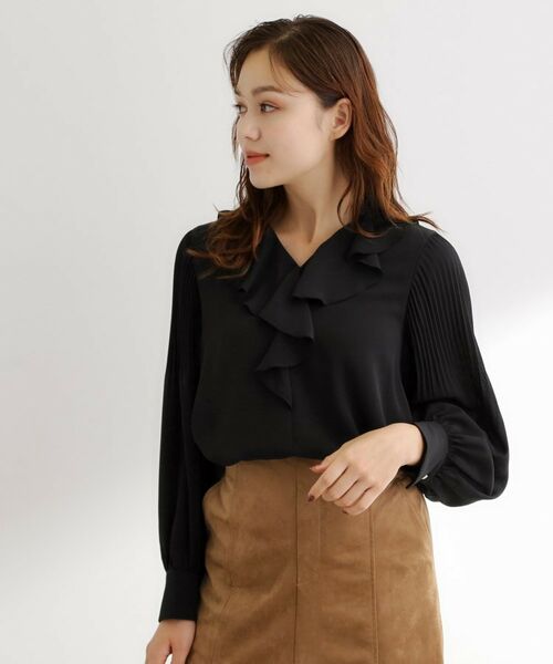 grove / グローブ シャツ・ブラウス | 袖プリーツフロントフリルブラウス | 詳細10