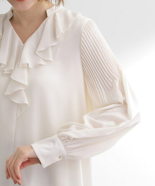 grove / グローブ シャツ・ブラウス | 袖プリーツフロントフリルブラウス | 詳細18
