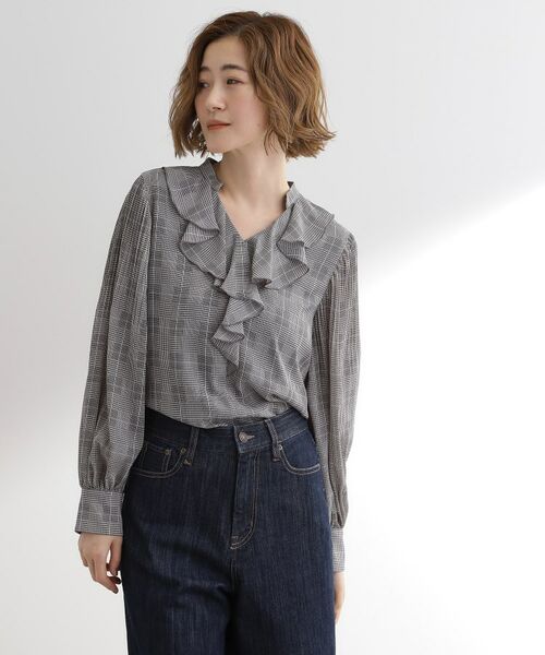 grove / グローブ シャツ・ブラウス | 袖プリーツフロントフリルブラウス | 詳細5