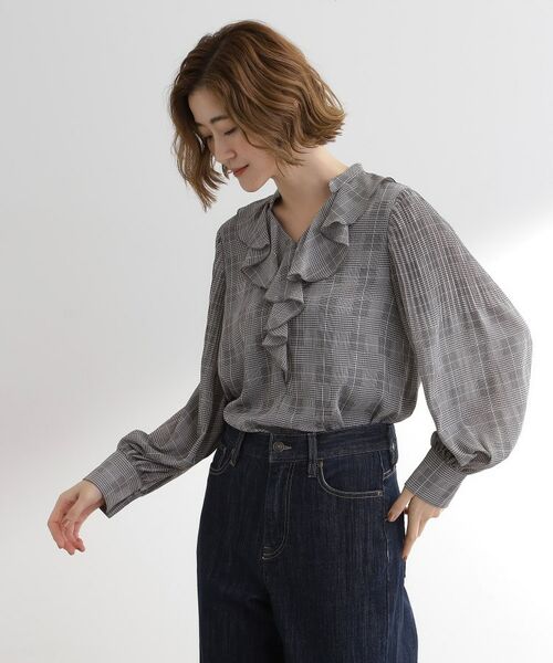 grove / グローブ シャツ・ブラウス | 袖プリーツフロントフリルブラウス | 詳細6