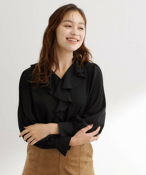 grove / グローブ シャツ・ブラウス | 袖プリーツフロントフリルブラウス | 詳細9