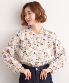 grove / グローブ シャツ・ブラウス | カスリフラワープリントブラウス