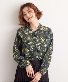 grove / グローブ シャツ・ブラウス | カスリフラワープリントブラウス