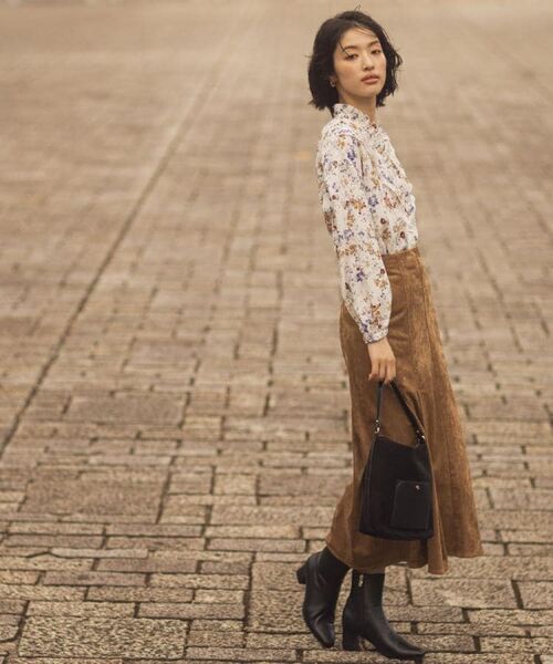 grove / グローブ シャツ・ブラウス | カスリフラワープリントブラウス | 詳細1