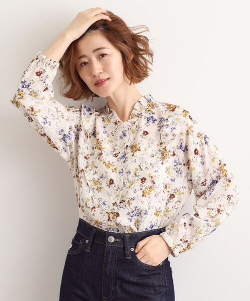 grove / グローブ シャツ・ブラウス | カスリフラワープリントブラウス | 詳細2