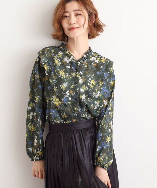 grove / グローブ シャツ・ブラウス | カスリフラワープリントブラウス | 詳細6