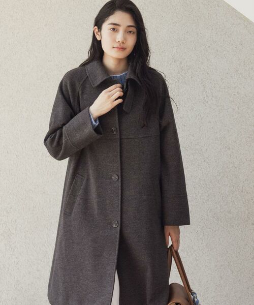 grove / グローブ ステンカラーコート | クラシカルな佇まい 大人のステンカラーロングコート | 詳細13