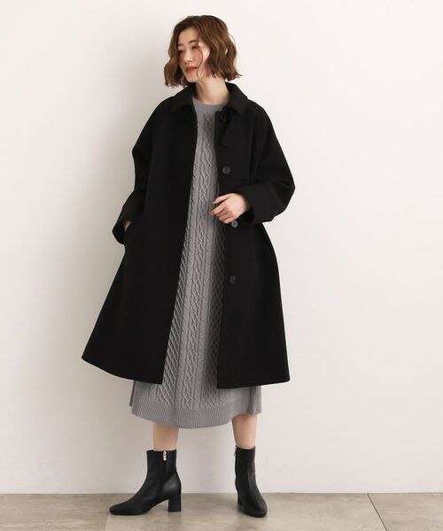 grove / グローブ ステンカラーコート | クラシカルな佇まい 大人のステンカラーロングコート | 詳細3