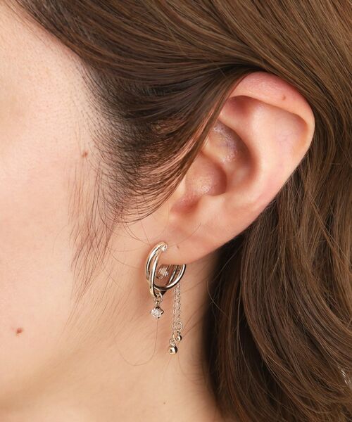grove / グローブ ピアス・イヤリング | フープチェーンイヤリング | 詳細4
