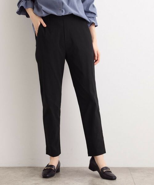 grove / グローブ パンツ | 【選べる着丈/多機能】裏起毛ハイパーストレッチテーパードパンツ(ブラック(019))