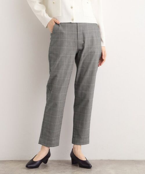 grove / グローブ パンツ | 【選べる着丈/多機能】裏起毛ハイパーストレッチテーパードパンツ(グレンチェック(204))