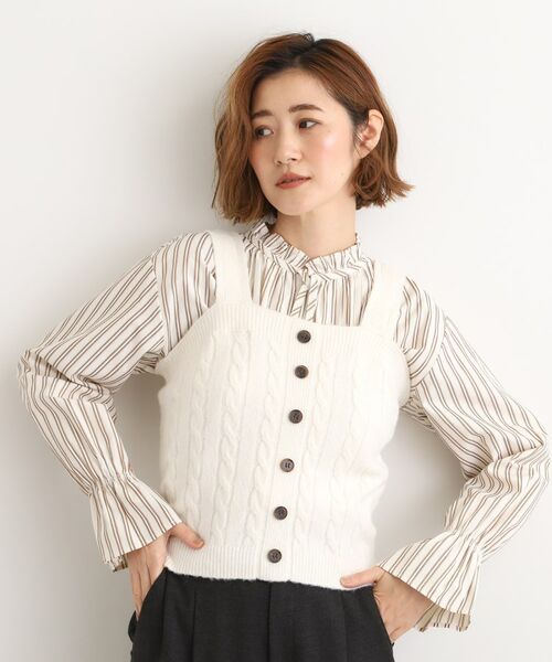 grove / グローブ ニット・セーター | 【SETITEM】ケーブルニットビスチェ | 詳細1