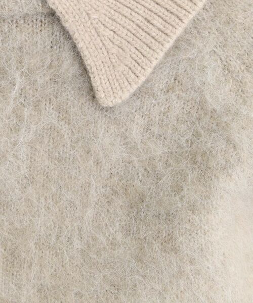 grove / グローブ ニット・セーター | 異素材ビッグカラーニット | 詳細10
