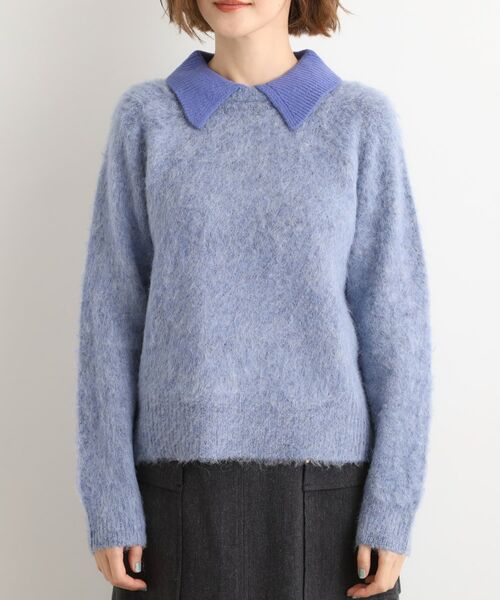 grove / グローブ ニット・セーター | 異素材ビッグカラーニット | 詳細16