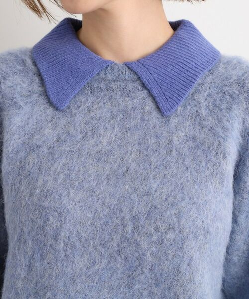 grove / グローブ ニット・セーター | 異素材ビッグカラーニット | 詳細19