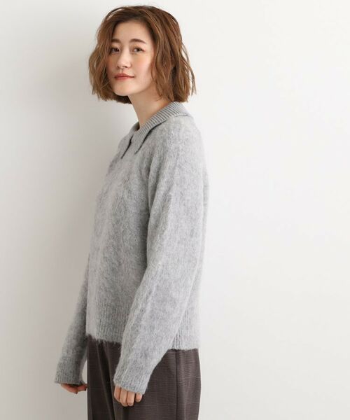 grove / グローブ ニット・セーター | 異素材ビッグカラーニット | 詳細3