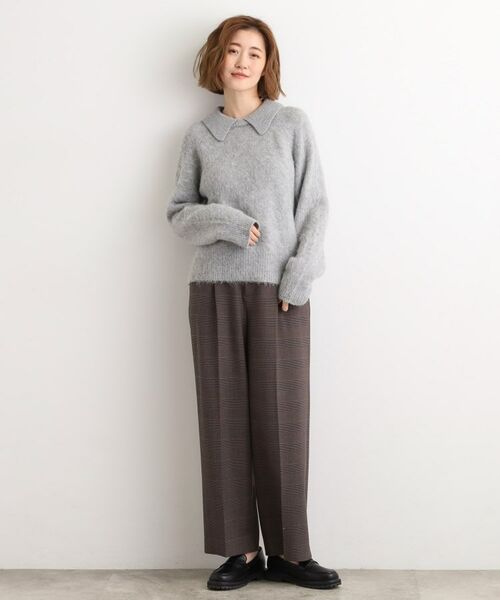 grove / グローブ ニット・セーター | 異素材ビッグカラーニット | 詳細5